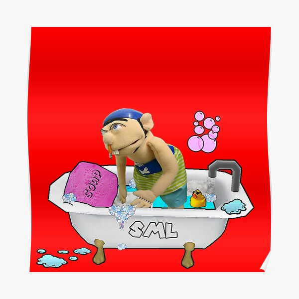 Jeffys Bathtime! SML Supermariologan TShirt Poster RB1201 product Offical sml Merch