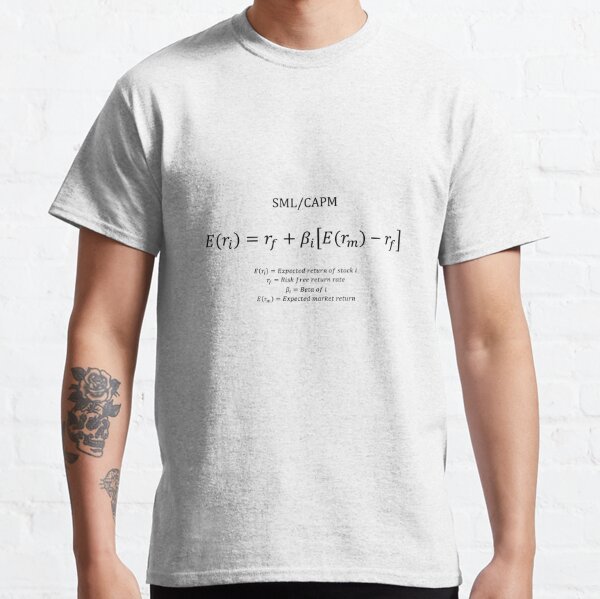 SML/CAPM equation with description Classic T-Shirt RB1201 product Offical sml Merch