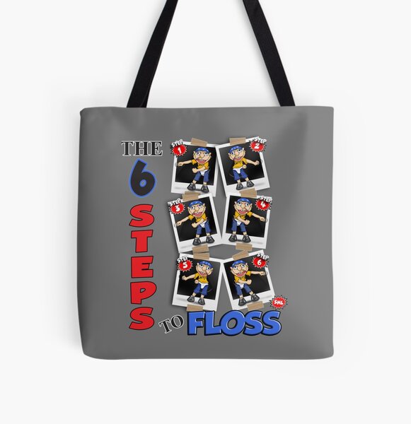 Jeffy 6 Steps to Floss - SML   All Over Print Tote Bag RB1201 product Offical sml Merch