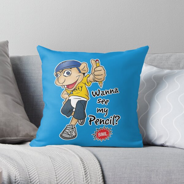 Jeffy Wanna See My Pencil? - Funny SML Character Throw Pillow RB1201 product Offical sml Merch