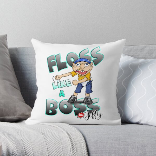 Jeffy Floss Like a Boss - SML Throw Pillow RB1201 product Offical sml Merch