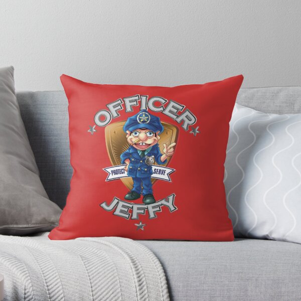Officer Jeffy - Funny SML Character Throw Pillow RB1201 product Offical sml Merch