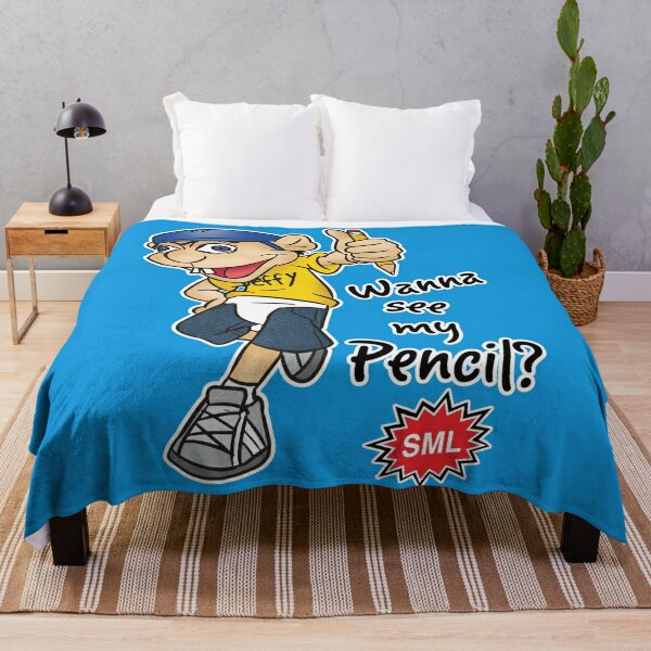 Jeffy Wanna See My Pencil? - Funny SML Character Throw Blanket RB1201 product Offical sml Merch